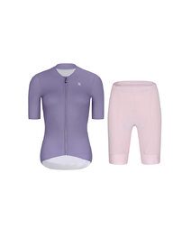 RIVANELLE Cycling short sleeve jersey and shorts - ELEVATE - pink/purple